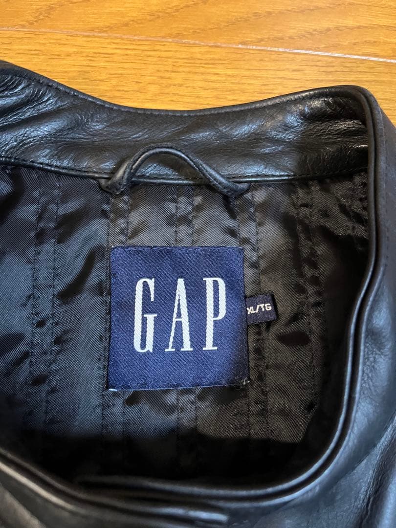 極美品 old gap xl シングルライダースジャケット　黒