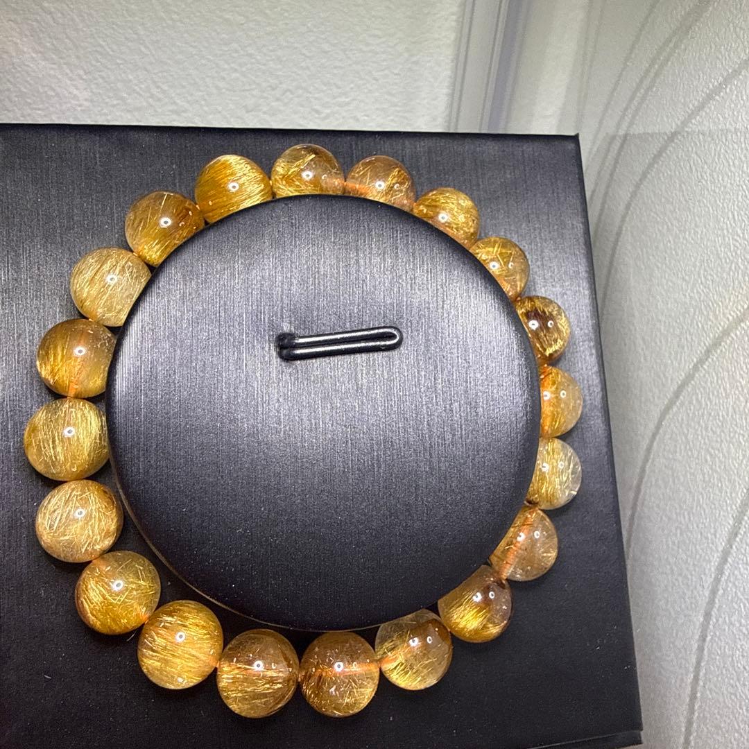 コッパールチル ブラウンルチル ルチルクォーツ キャッツアイ 天然石ブレスレット