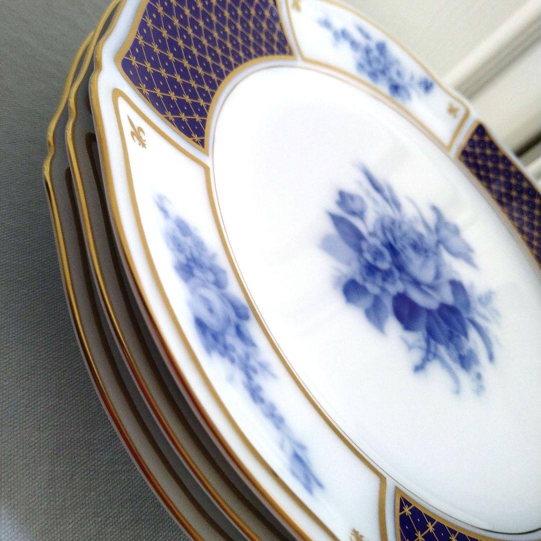 大倉陶園　ブルーインペリアル　ミート皿　プレート　3枚　中古美品