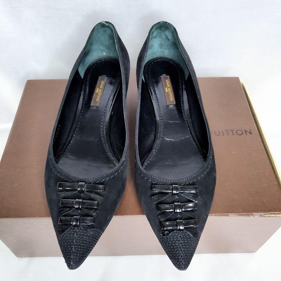 箱・保護袋あり✨️Louis Vuitton ブラック ポインテッドトゥパンプス