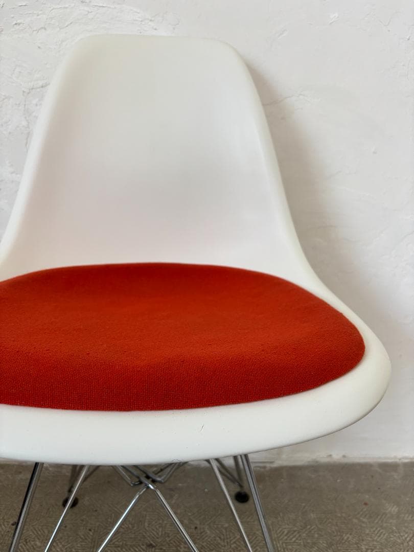 イームズ/Eamesシェルチェア ホワイト×オレンジ A