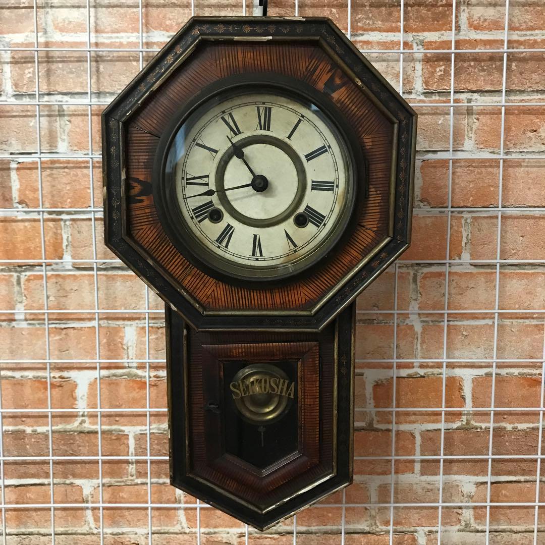 SEIKOSHA 八角形木製振り子時計