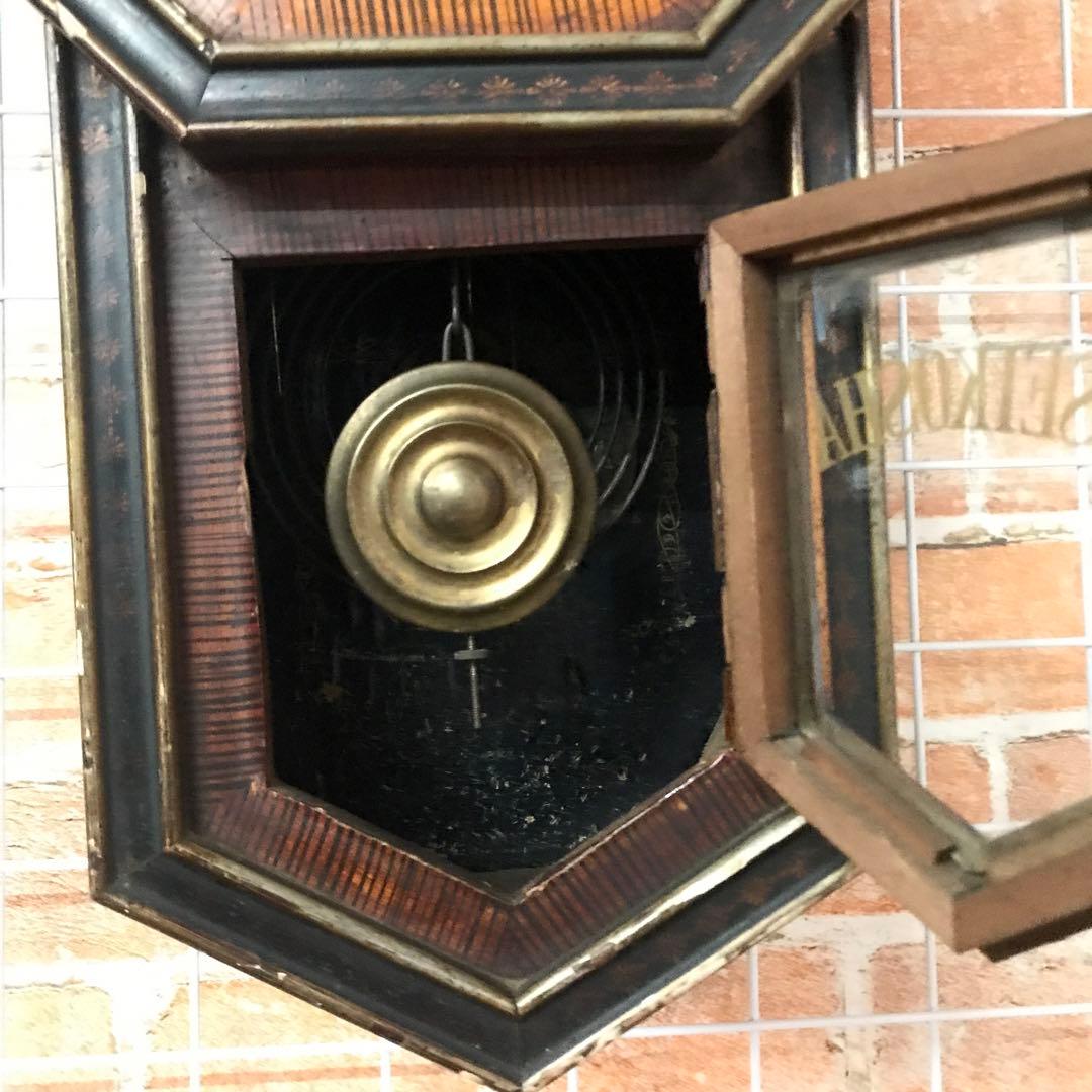 SEIKOSHA 八角形木製振り子時計