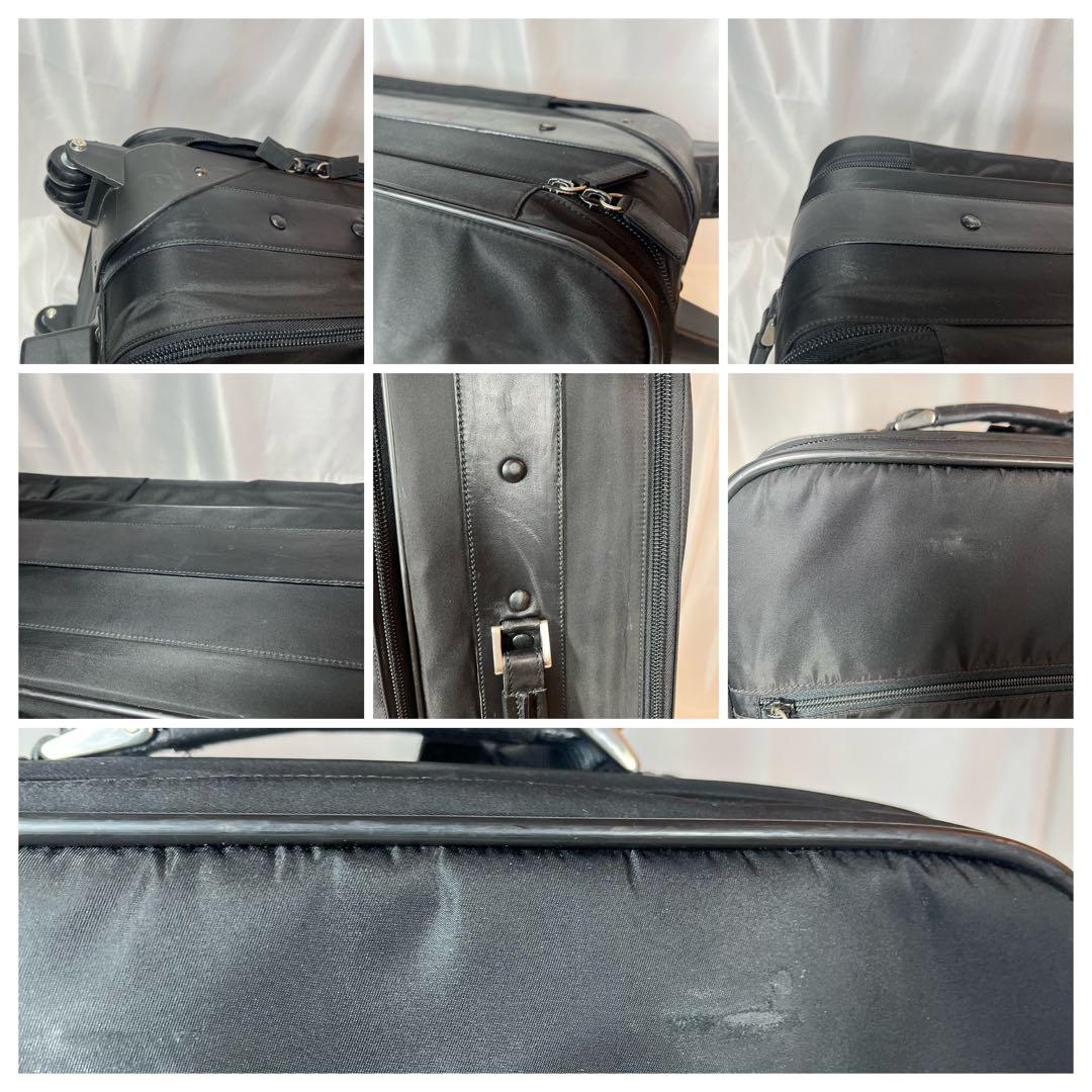 ✨希少✨PRADA プラダ　キャリーケース　ナイロン　レザー　三角ロゴプレート