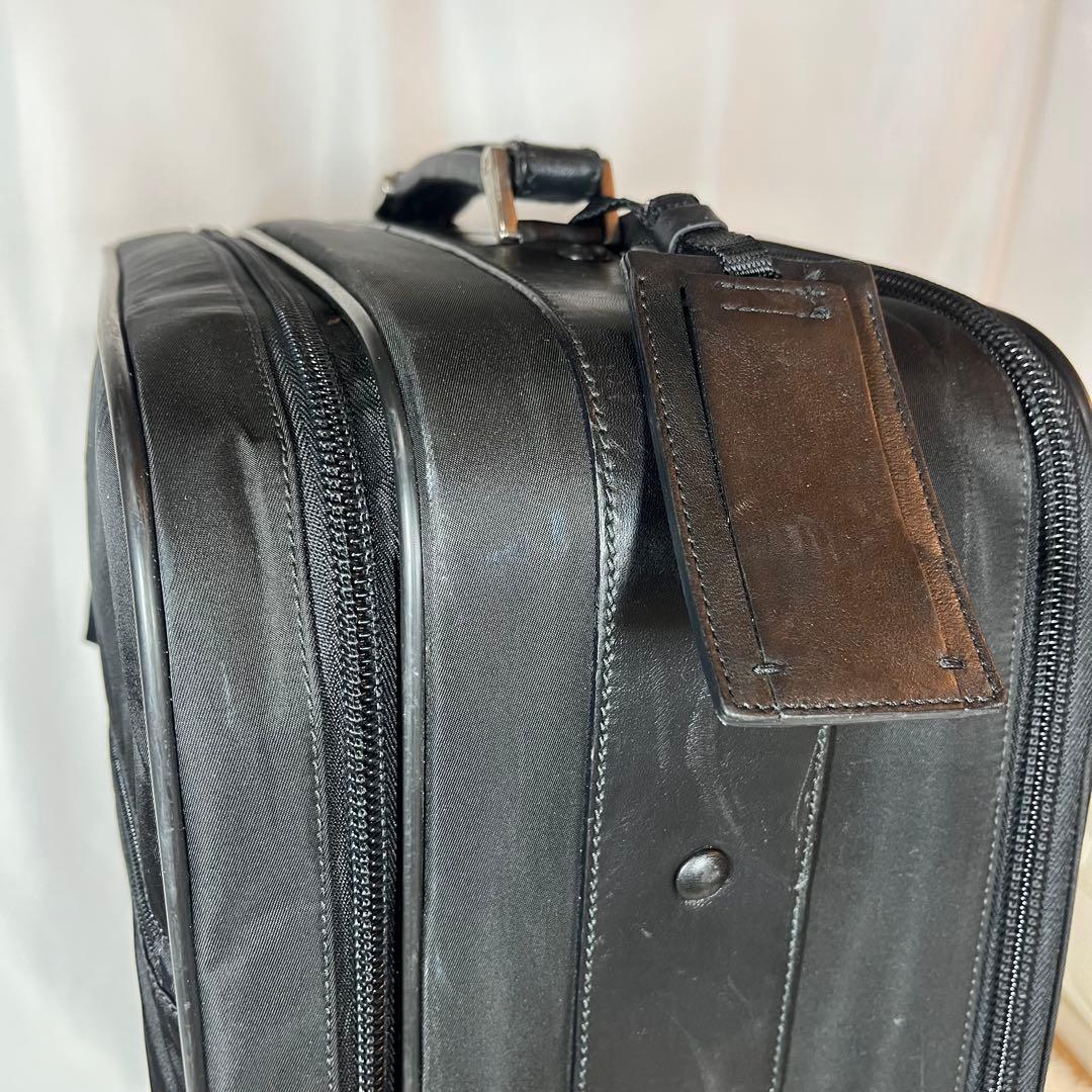 ✨希少✨PRADA プラダ　キャリーケース　ナイロン　レザー　三角ロゴプレート