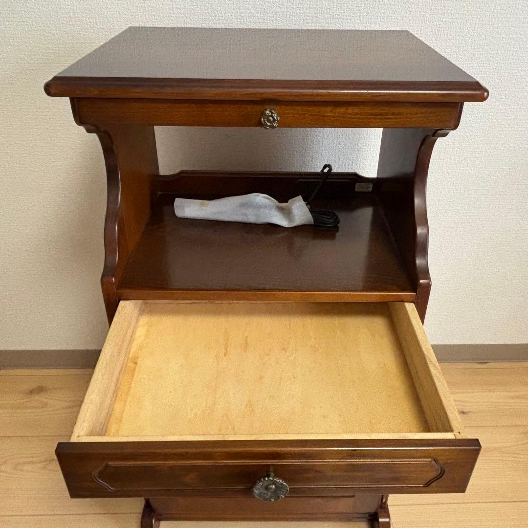 【美品】Karimoku カリモクコロニアル 電話台 サイドキャビネット