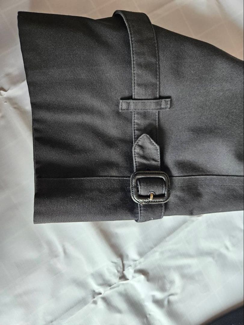 ★バーバリー★メンズブラック ダブルブレスト トレンチコート古着　アメリカ購入品