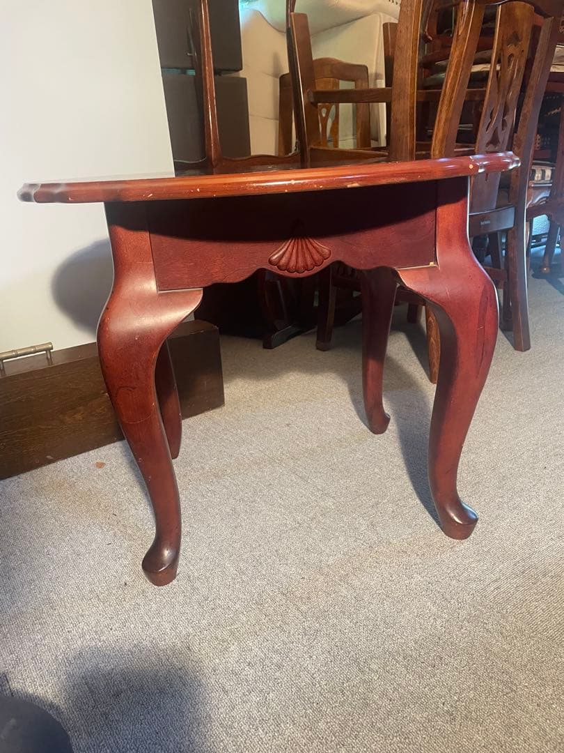 ユニバーサルファニチャー 猫脚サイドテーブル 高級クラシック　現状品