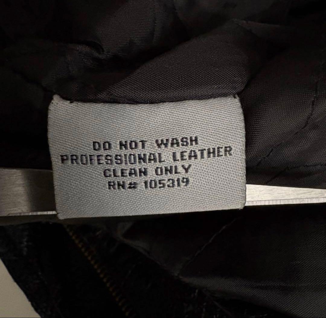 90s vintage レザーパッチワークボンバージャケット 黒My2k