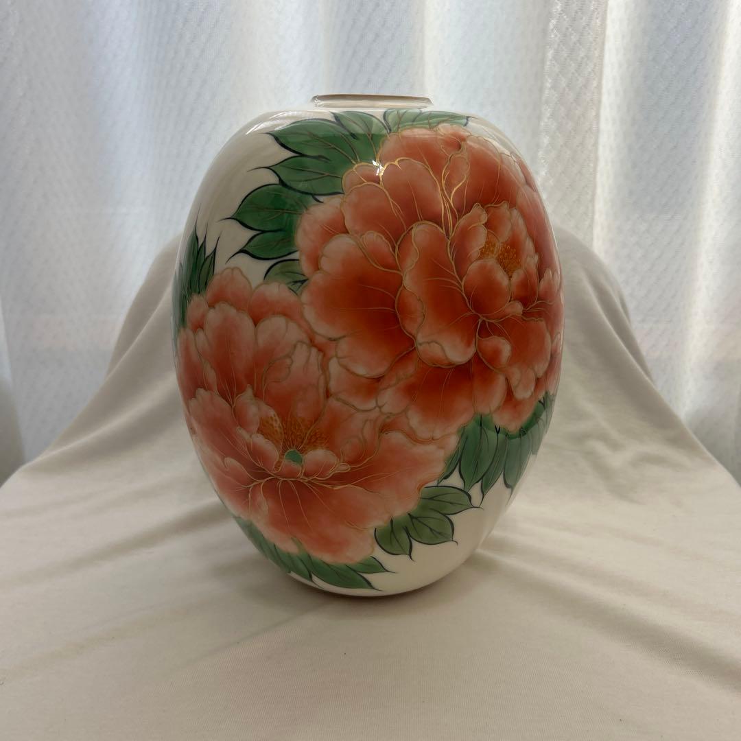 ★ haru★陶葊　花瓶　牡丹　陶あん