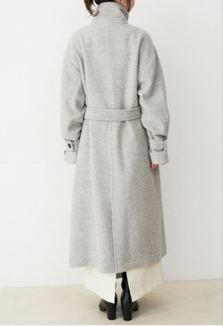 ゆき【美品】vis 静電気防止2way毛混シャギーロングコート