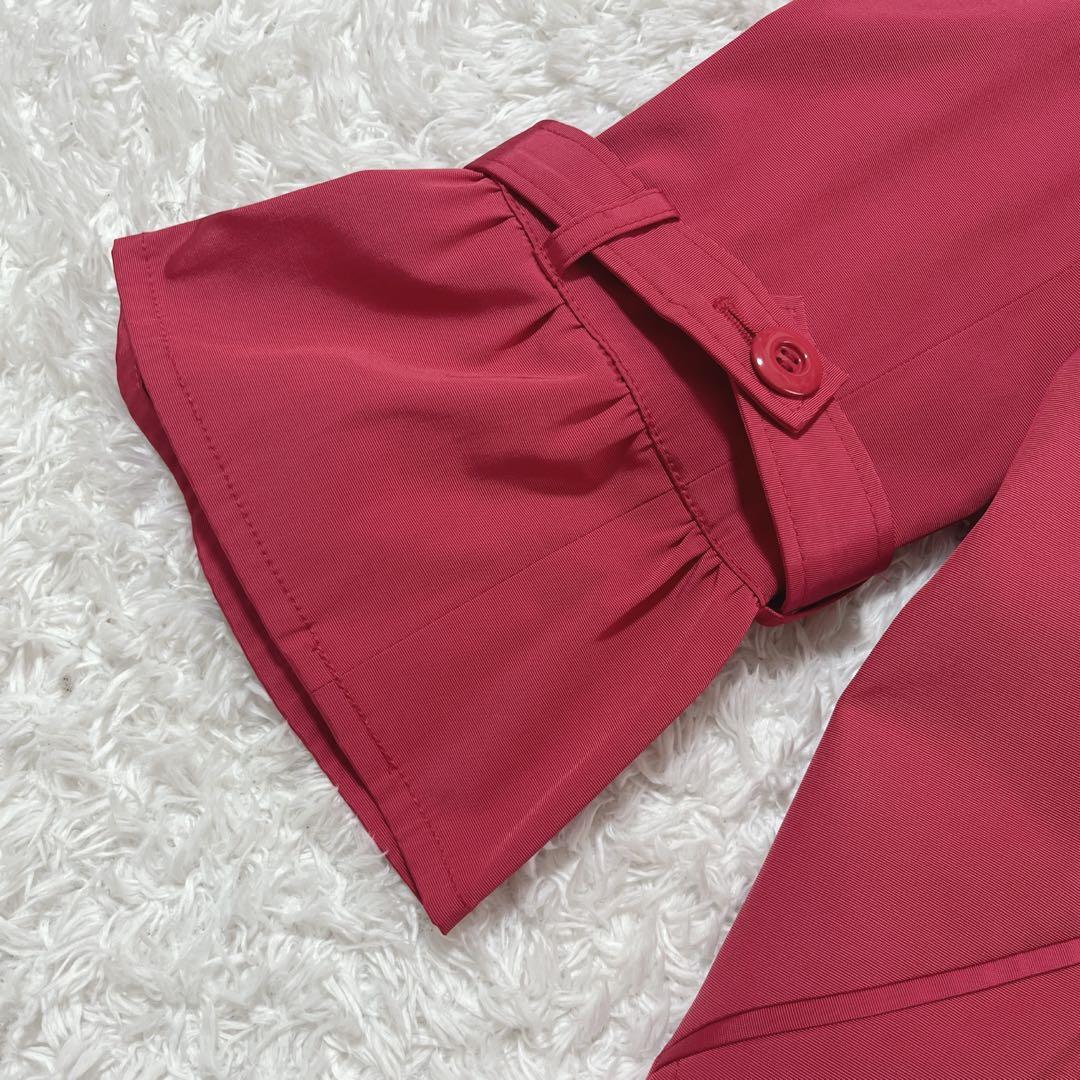 極美品✨Rose Tiara トレンチコート　ステンカラー　ピンク　フリル　46