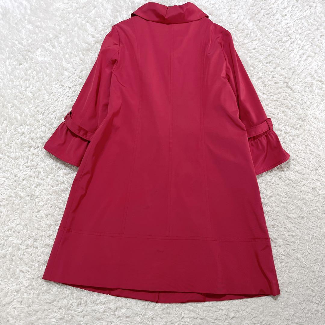 極美品✨Rose Tiara トレンチコート　ステンカラー　ピンク　フリル　46