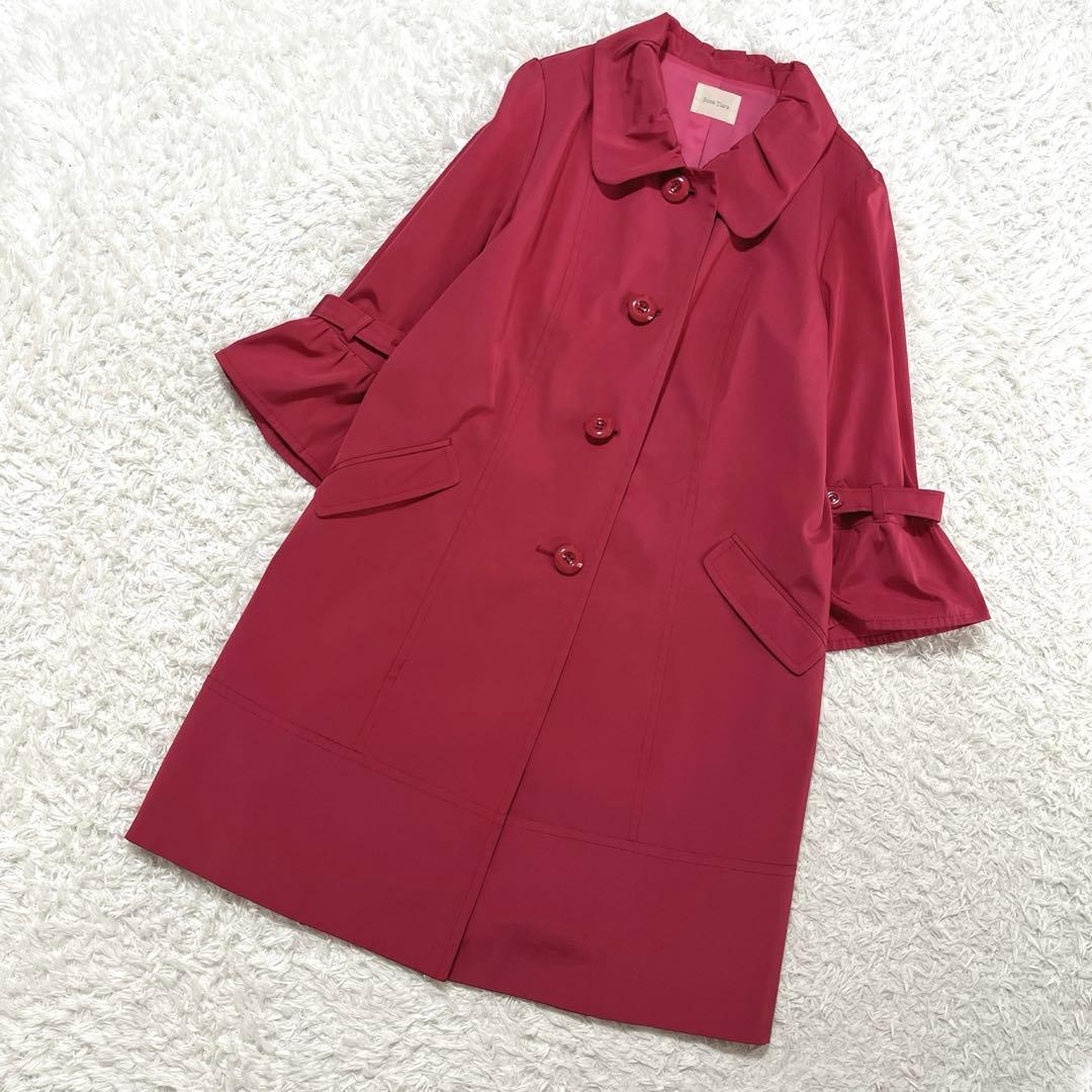 極美品✨Rose Tiara トレンチコート　ステンカラー　ピンク　フリル　46