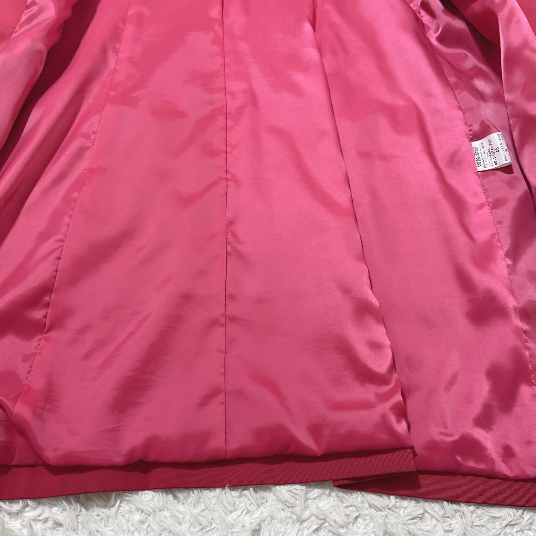 極美品✨Rose Tiara トレンチコート　ステンカラー　ピンク　フリル　46