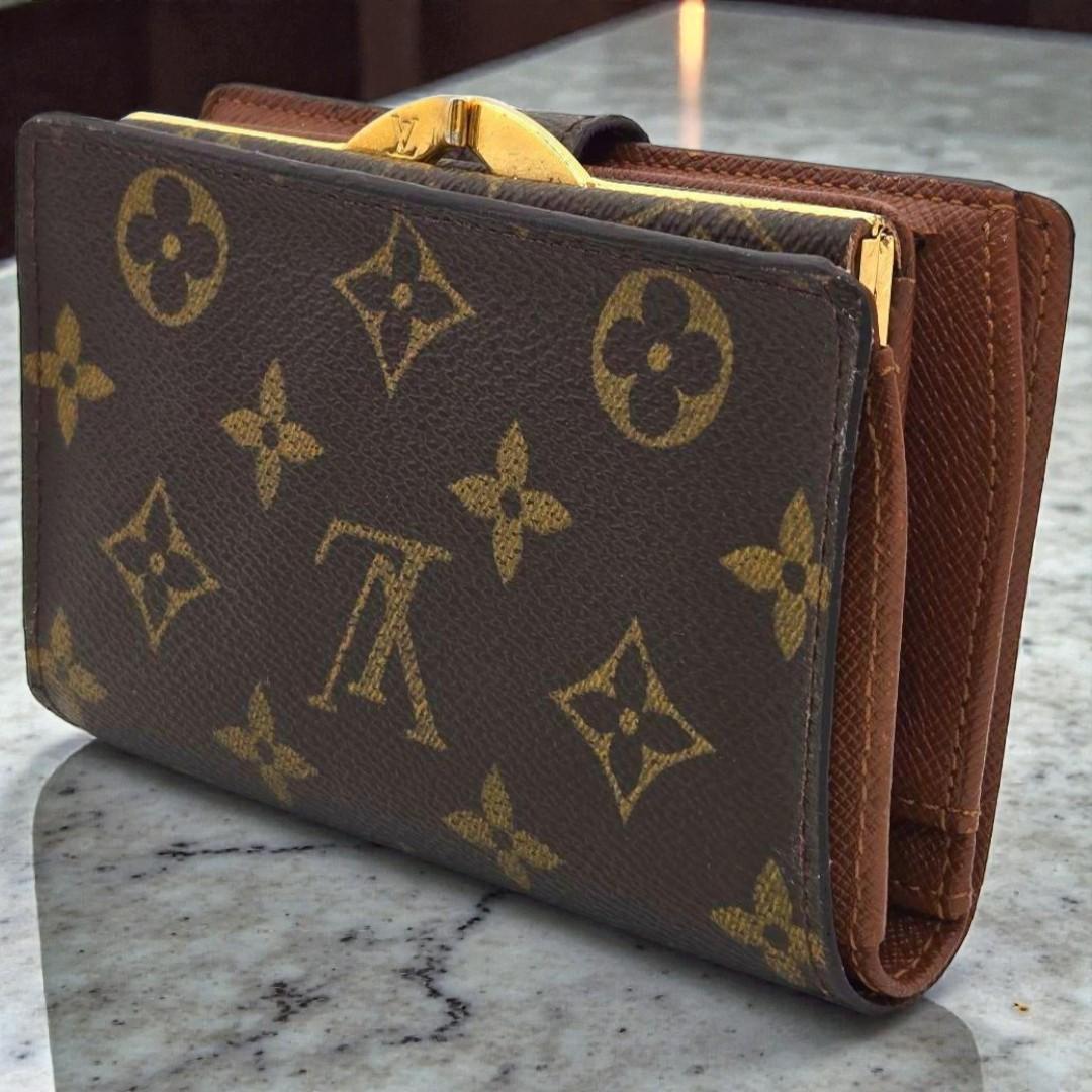 ルイヴィトン ポルトモネ ビエ ヴィエノワ がま口 モノグラム 二つ折り財布