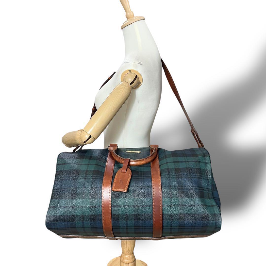 Vintage Polo Ralph Lauren チェック美品　ボストンバッグ