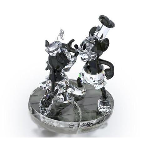 スワロフスキー製の「蒸気船ウィリー」ミッキー＆ミニー【2013年限定生産】