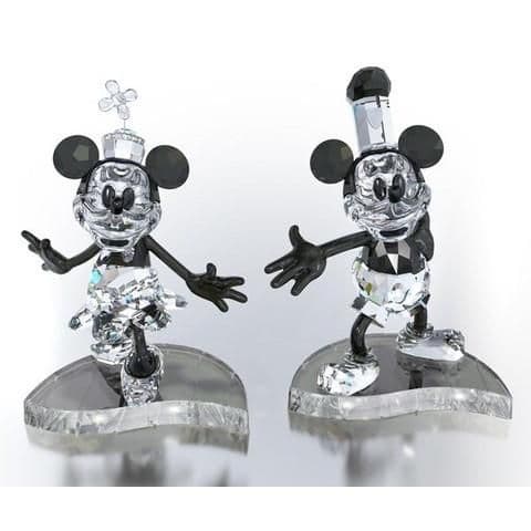 スワロフスキー製の「蒸気船ウィリー」ミッキー＆ミニー【2013年限定生産】