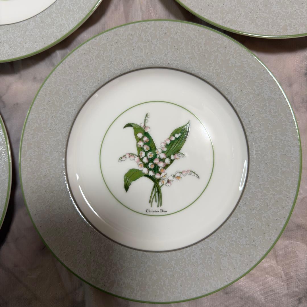 Christian Dior プレート スズラン φ19.5cm 5枚 未使用