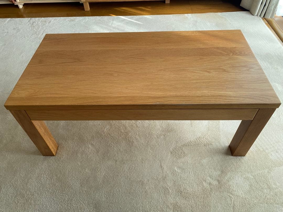 無印　無垢材ローテーブル