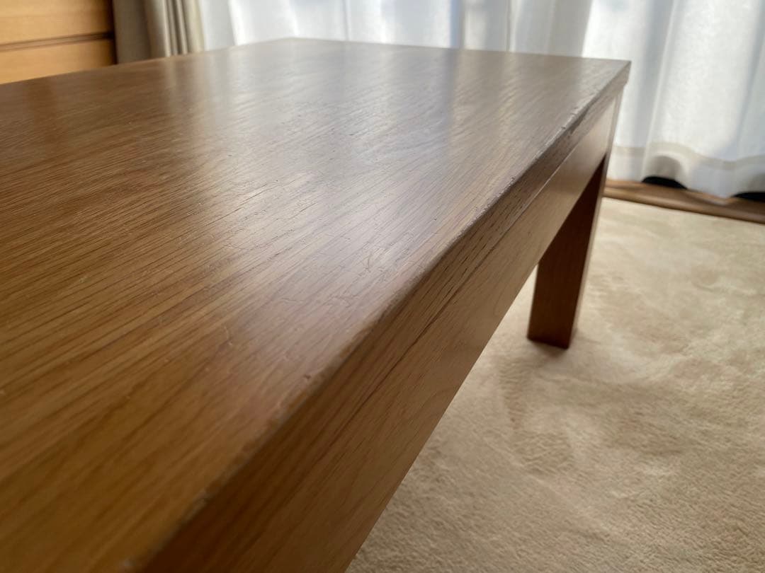 無印　無垢材ローテーブル