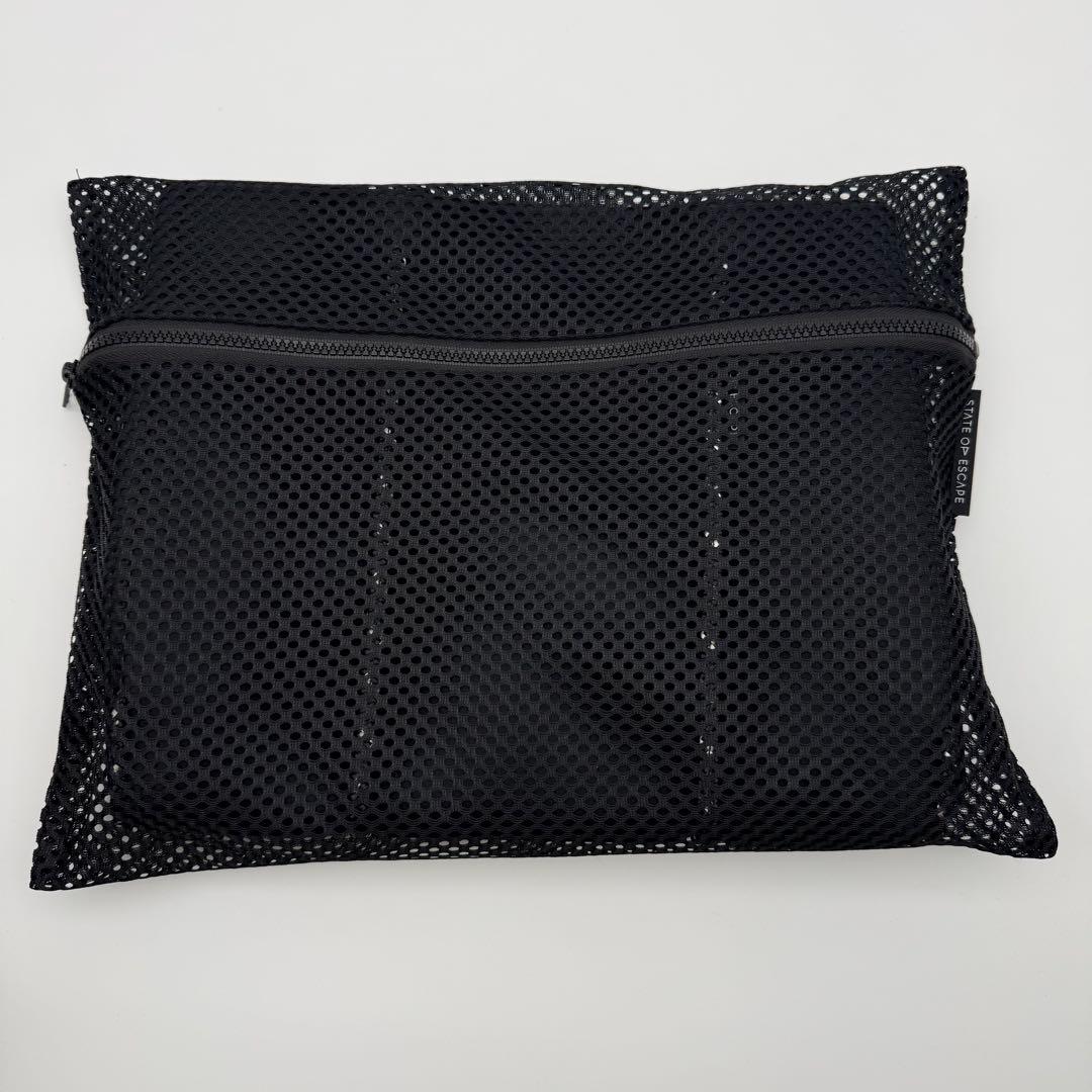 【極美品】ステイトオブエスケープ トートバッグ ポーチ付き 黒 A4可 軽量