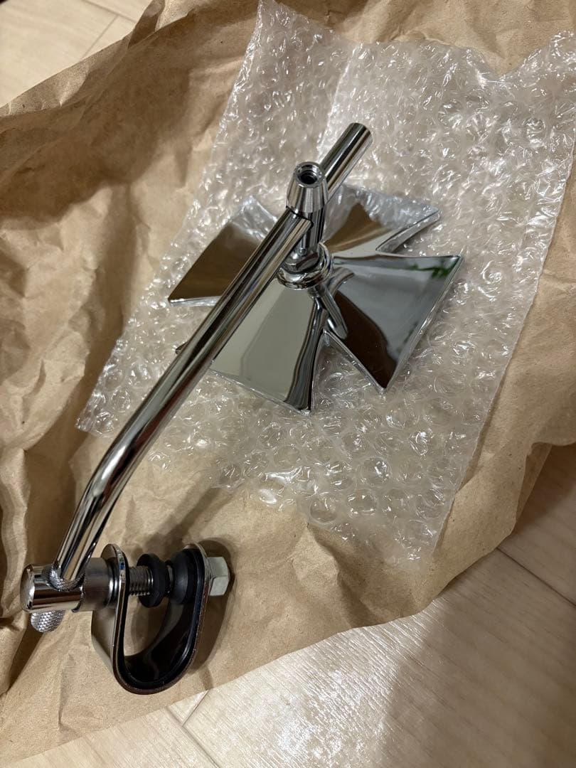 アイアンクロスミラー　ハーレー　チョッパー　スティード　ドラッグスター　汎用品