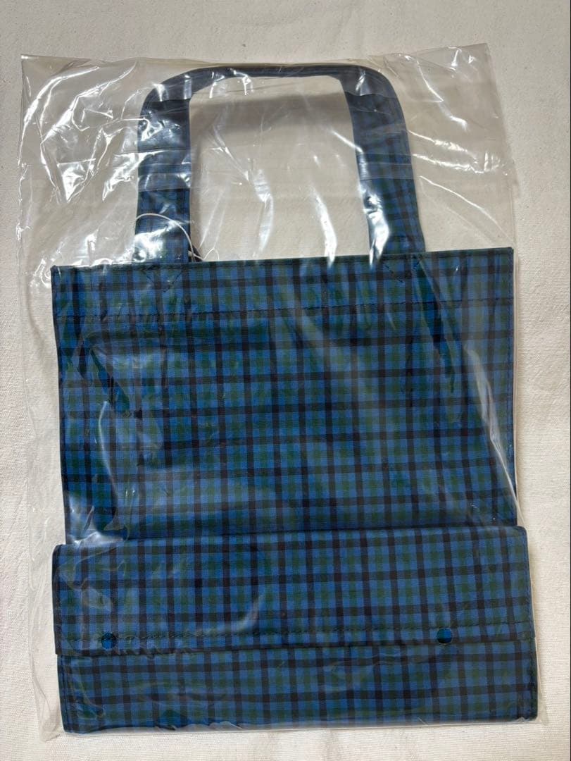 新品未開封　familiar ファミリア　トートバッグ　青チェック