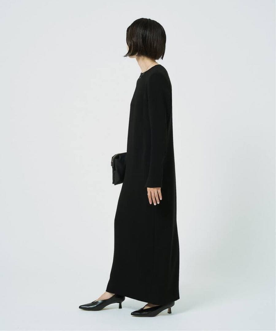 HARDY NOIR ダブルクロスミニマルロングドレス 36