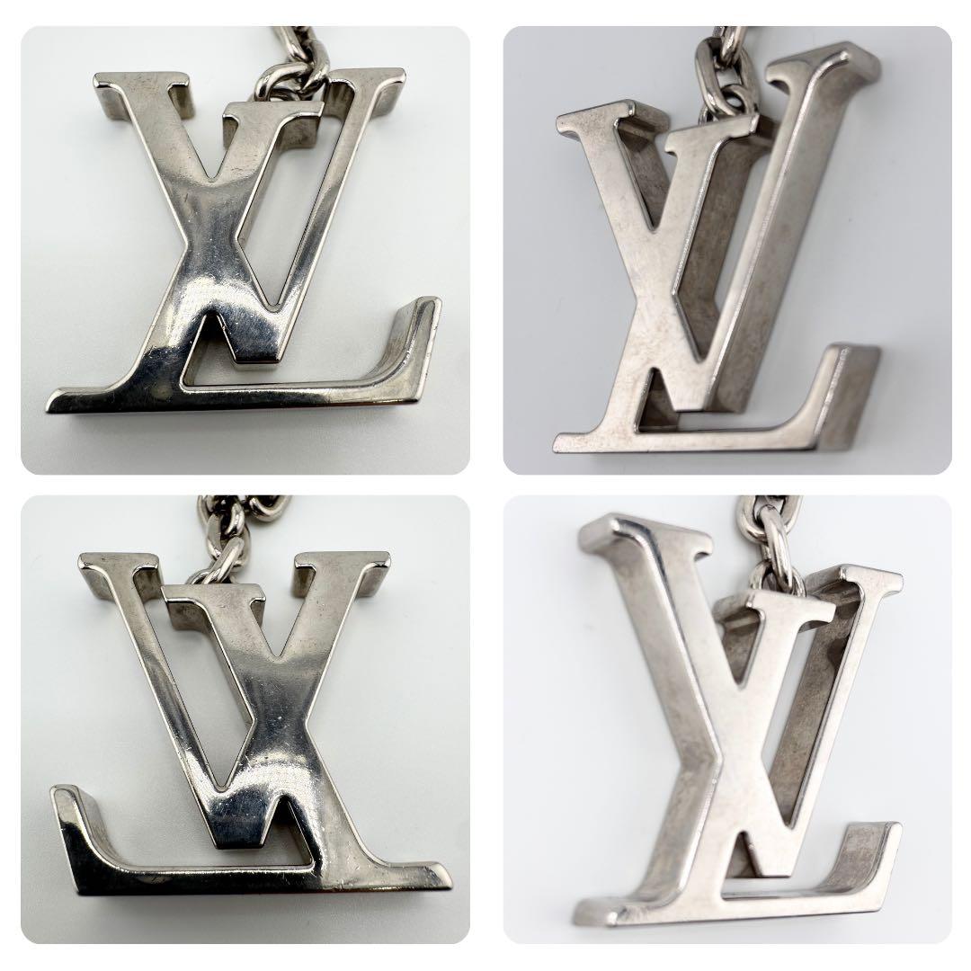 極美品 ルイヴィトン ポルトクレ イニシアル LVロゴ キーリング キーホルダー