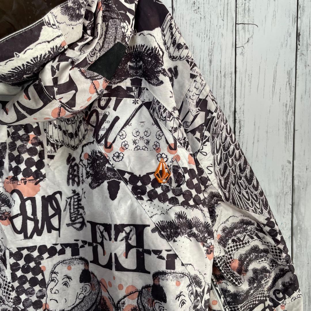 【入手困難】ボルコム スノー ウェア ジャケット プリント総柄 メンズ 和柄 L