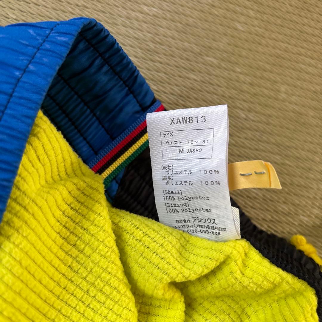 アシックス A77 ウインドブレーカー 上下セット ブルー ブラック　M