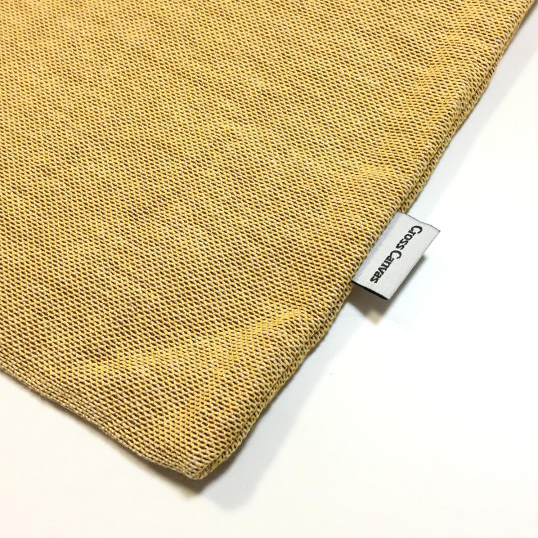 ４個　アメリカ製 Cross Canvas スマイル クッションカバー ベージュ