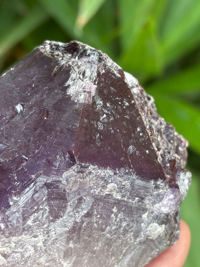 インド産　エイリアンアメジストポイント　512g ヘマタイト　煌めく濃厚な紫と赤