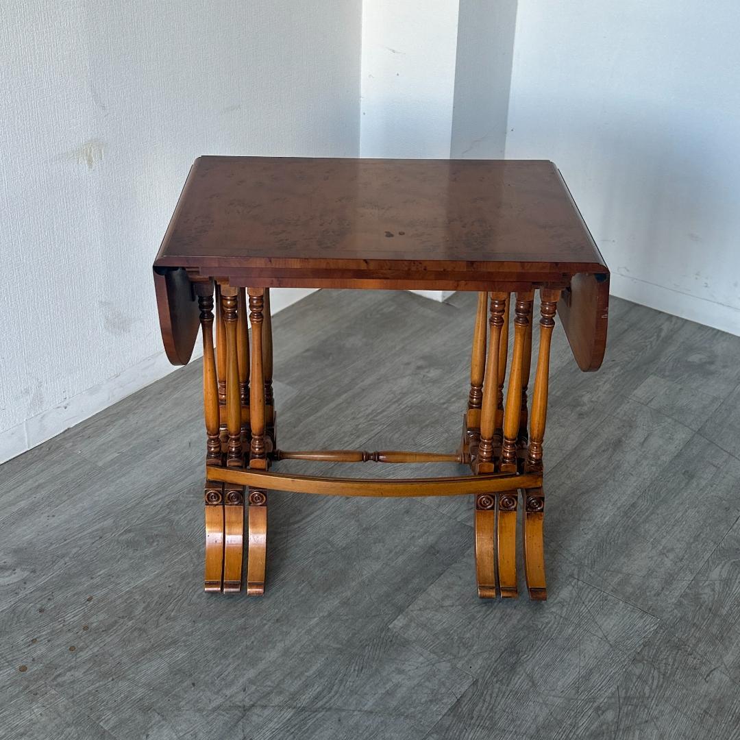 イギリス アンティーク家具 フリップトップ ネストテーブル 1960年 952A