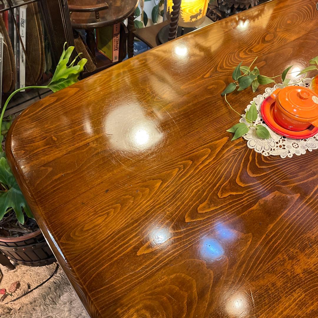 70’s オールド　ヴィンテージ ブナ　ソリッド　ダイニングテーブル　北欧