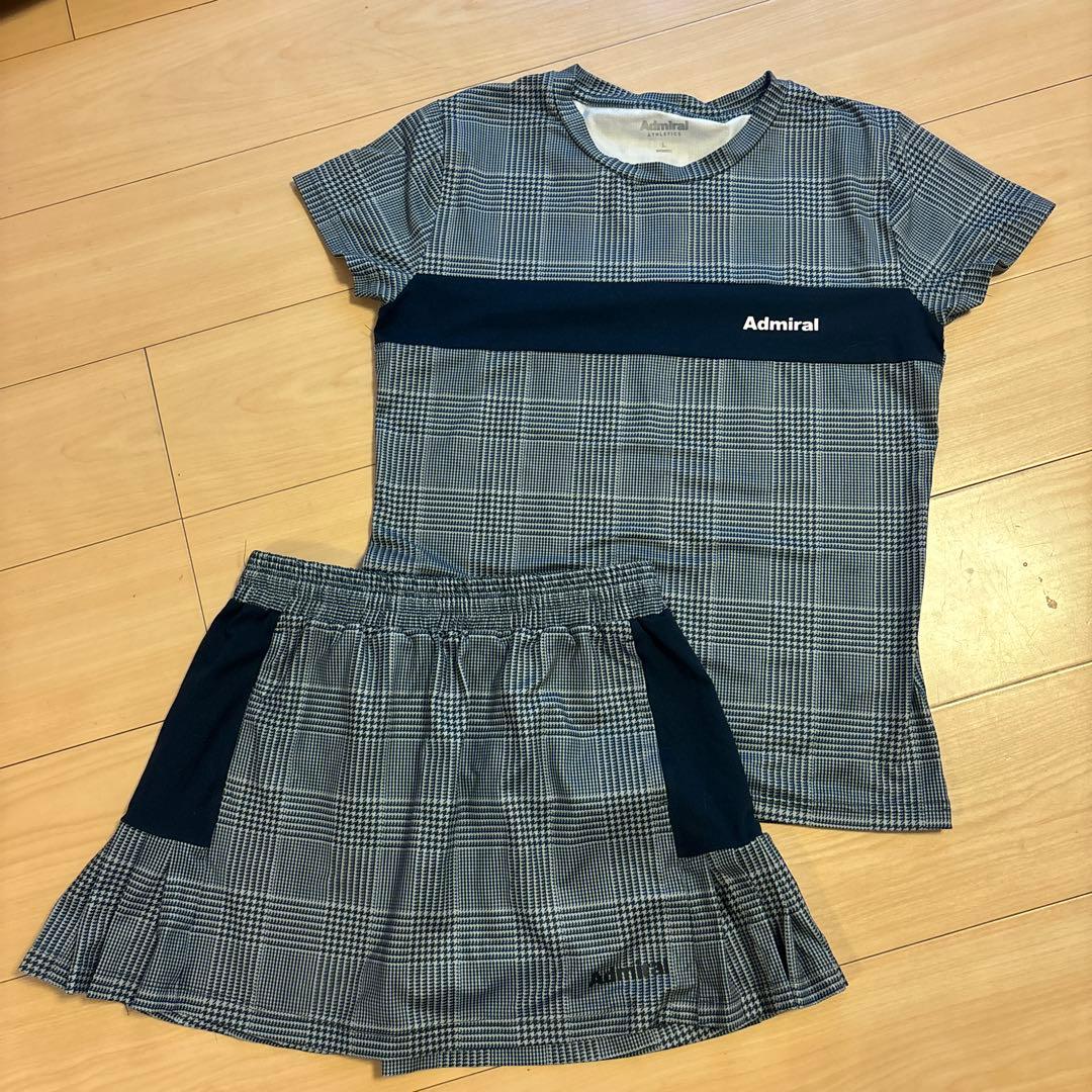 Admiral チェック柄 テニスウェアセット　L