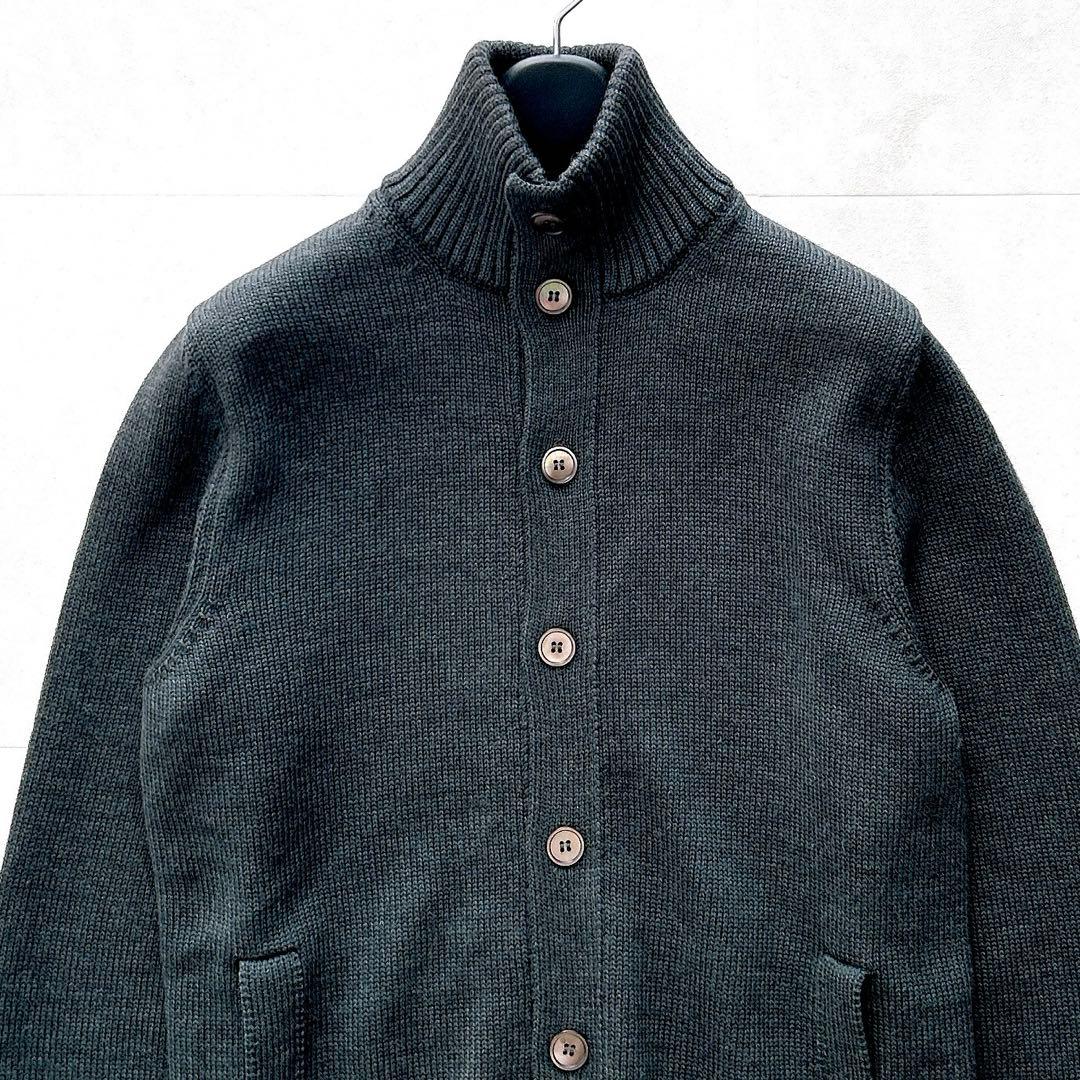 現行✨希少サイズ　ザノーネ　キョート　スタンドカラーニット　5ゲージウール　XL