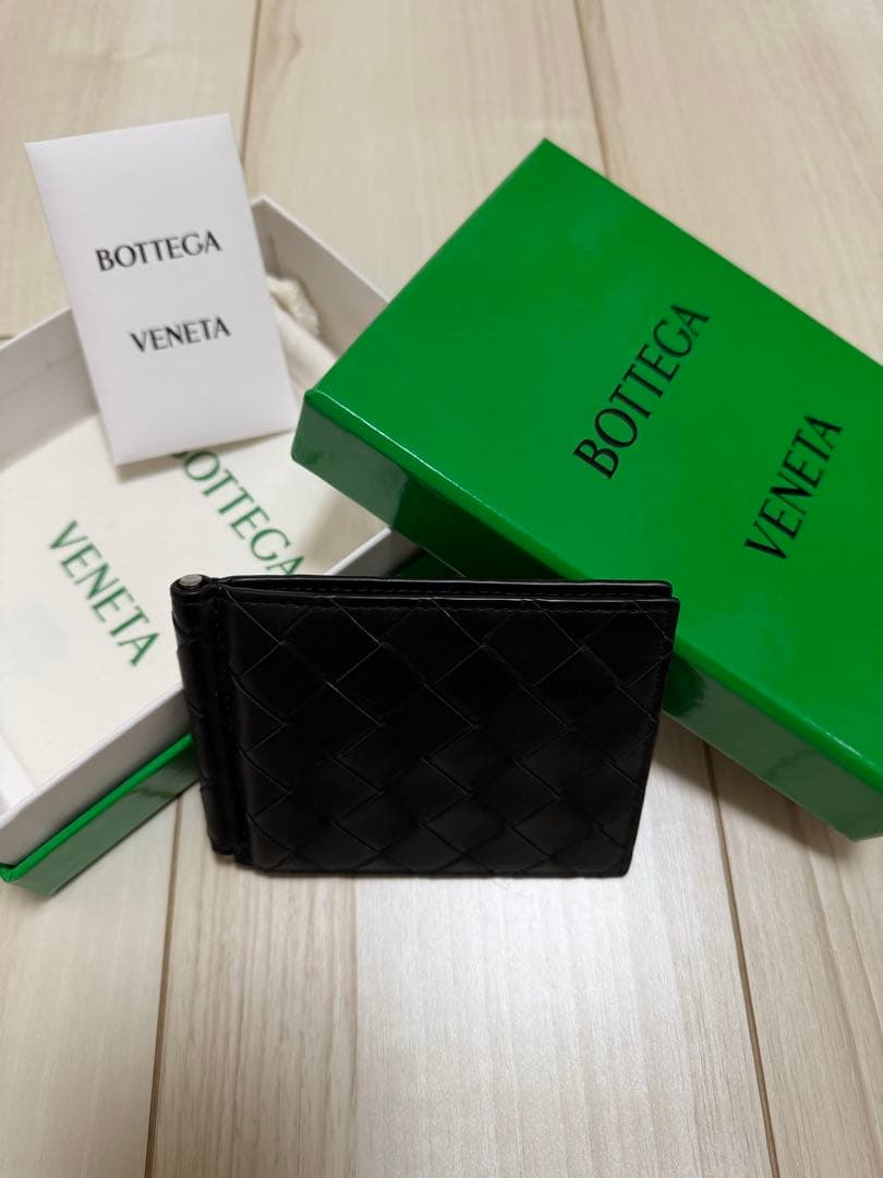 BOTTEGA VENETA レザー イントレチャート マネークリップ 財布