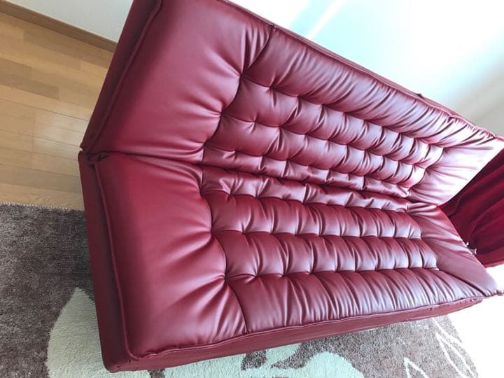 値下［超美品］ニトリ ソファベッド Nシールド 赤