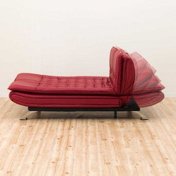 値下［超美品］ニトリ ソファベッド Nシールド 赤