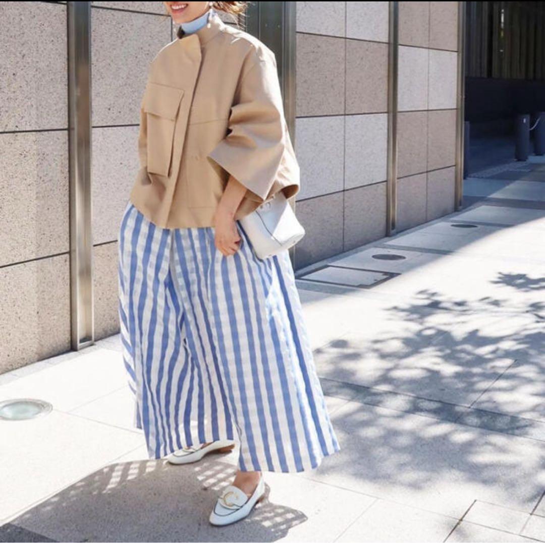 Drawer フロントポケット トレンチジャケット 38 ベージュ