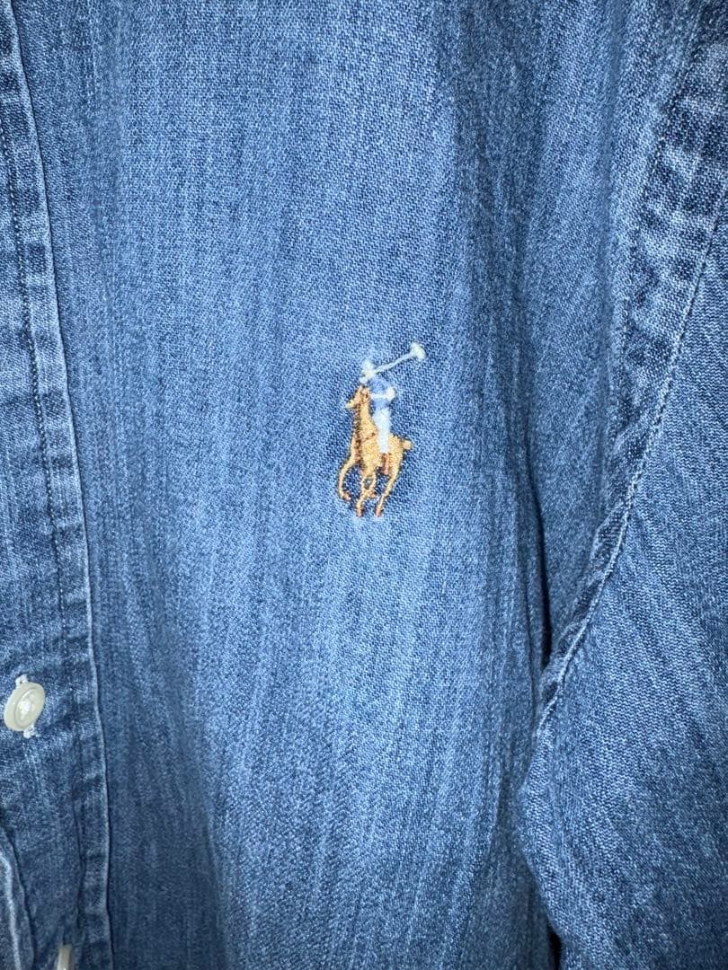 Ralph Lauren デニムシャツ クラシックフィット　人気のマルチポニー