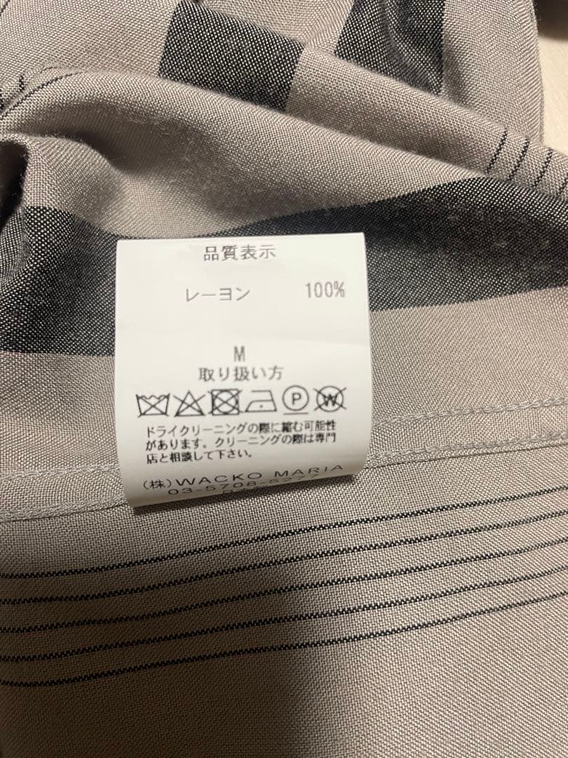 WACKO MARIA ストライプオープンカラーシャツ