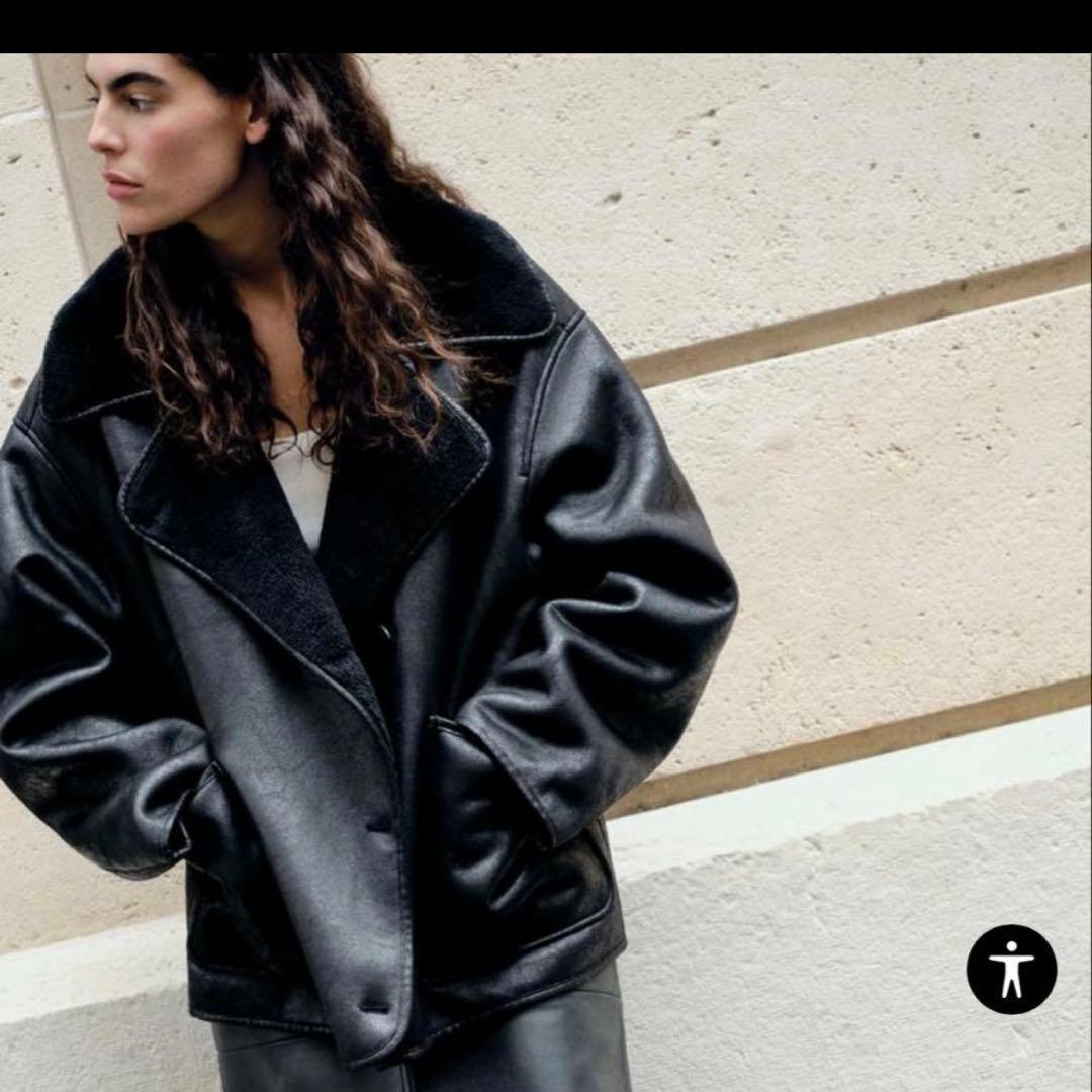 ZARA ダブルフェイスジャケット ZW COLLECTION ボア