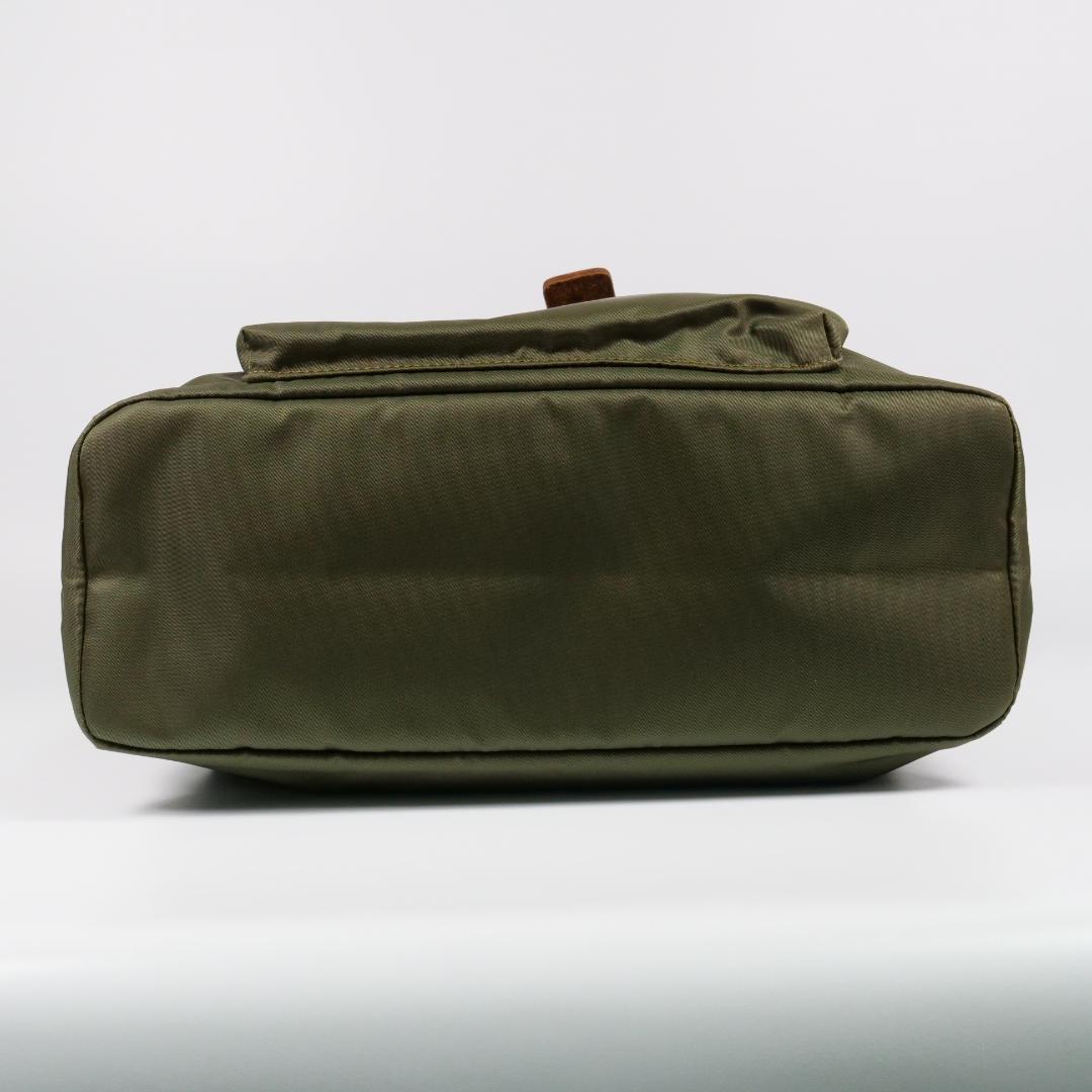 美品✨ フェリージ トートバッグ 11-52 ナイロン レザー カーキ