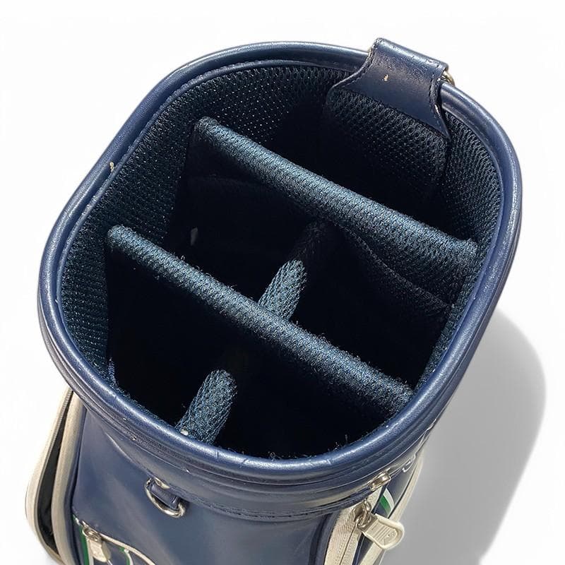 ニューバランス ゴルフ フード付き キャディバッグ ネイビー ストライプ ロゴ