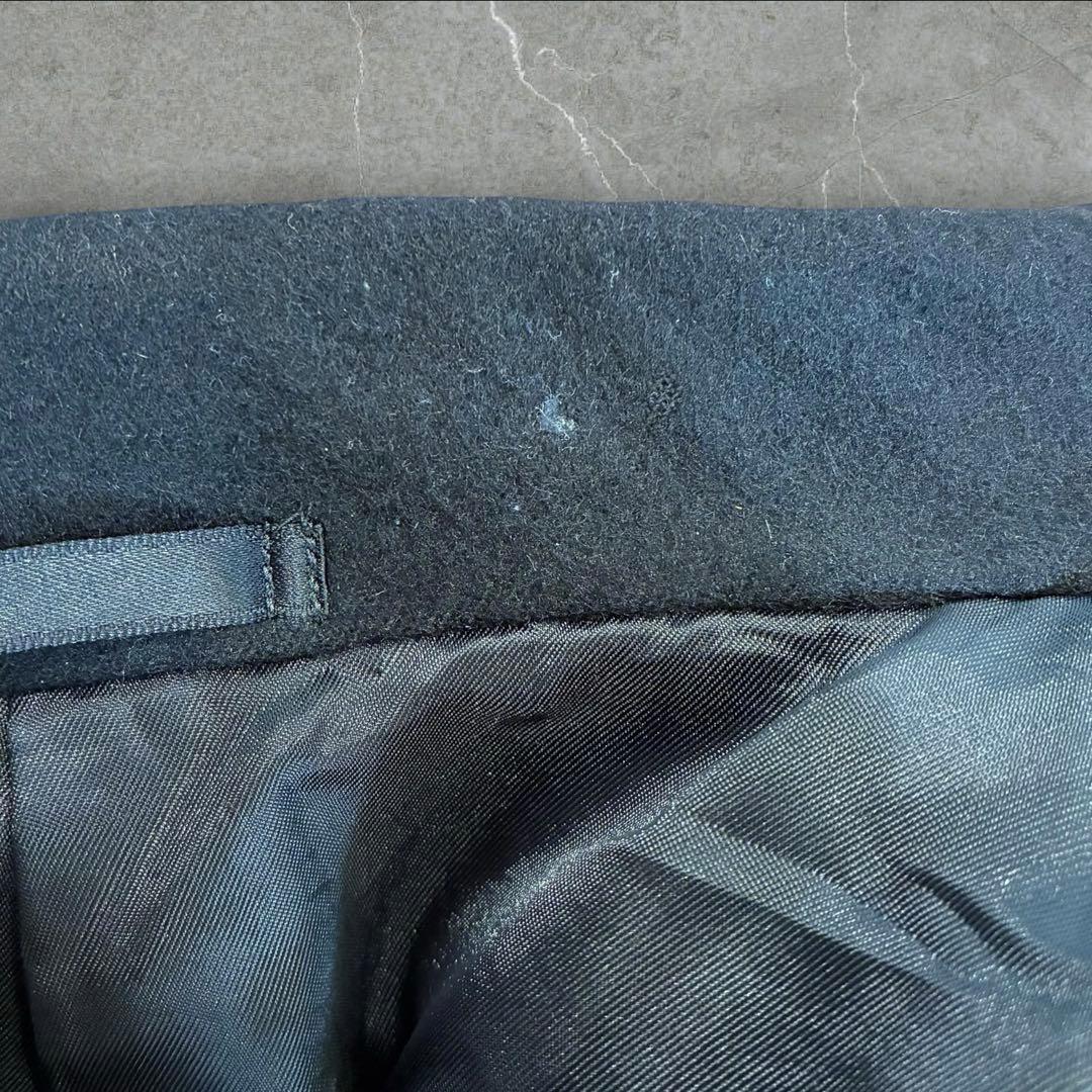 カシミア100% ダブルチェスターコート XL相当 マキシ丈 ロングコート 黒