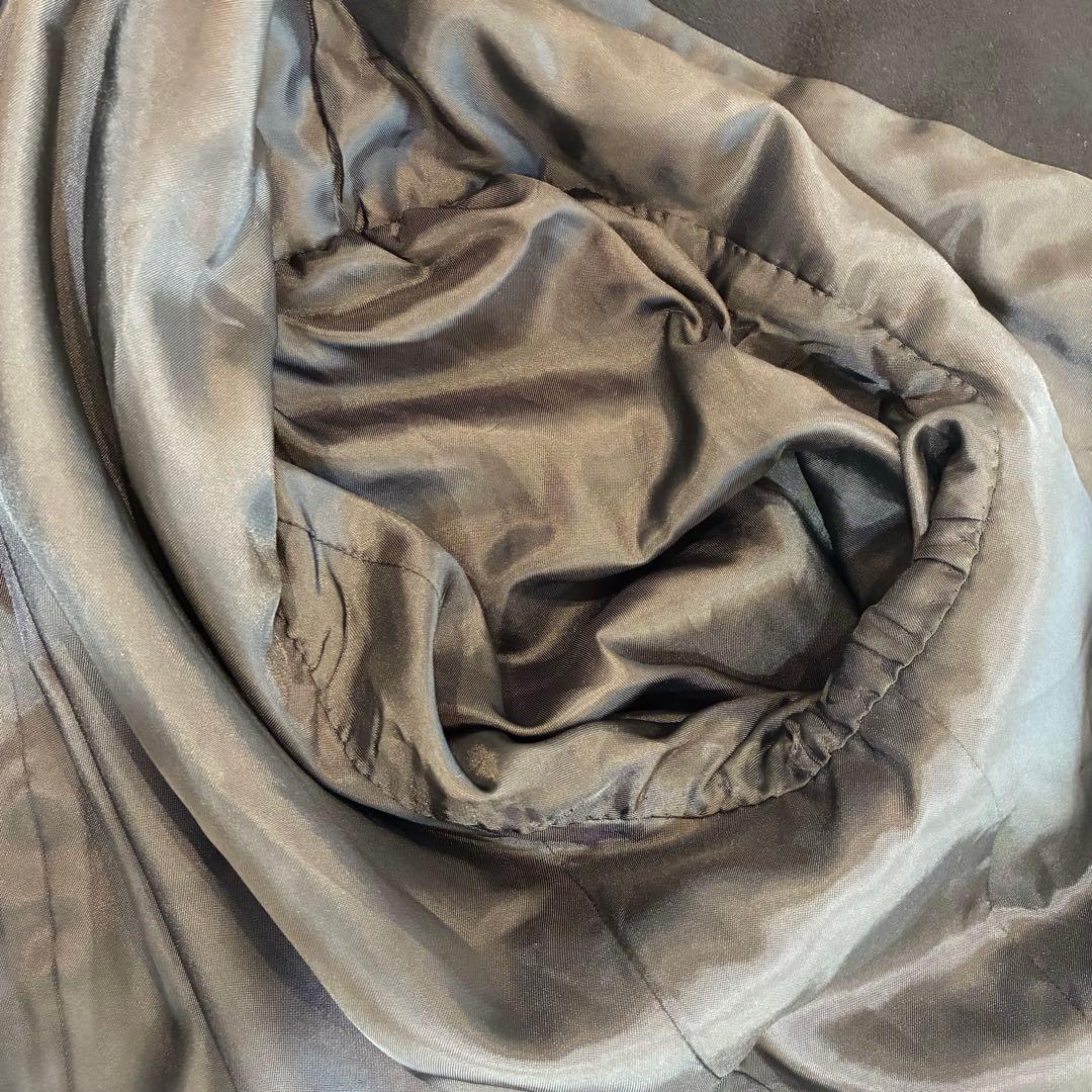 カシミア100% ダブルチェスターコート XL相当 マキシ丈 ロングコート 黒